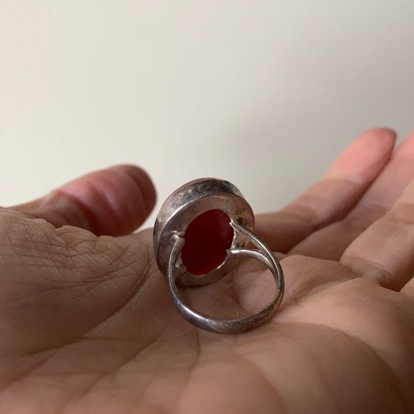 Carnelian 925 Silver Ring (6.25) - Picture 2 of 2